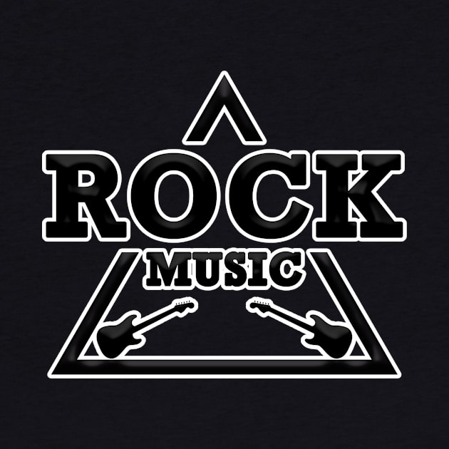 Rock music guitar logo by AsKartongs